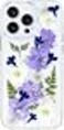 Abbery for iPhone 14 Pro Max Case Clear Flower Design Real Pressed Dried Blue White Floral Soft TPU Slim Women Girls Protective Shockproof Phone Cover for iPhone 14pro Max Navy Flower