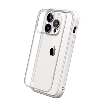 RhinoShield Modular Case Compatible with iPhone 14 Pro Mod NX Customizable Shock Absorbent Heavy Duty Protective Cover 35M 11ft Drop Protection White