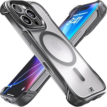 REBEL Case for iPhone 16 Pro Frosted Flex Series Exposed Sides for Comfort Strong MagSafe Compatible Clear Matte Texture Protective Shockproof Upgraded Frameless Cover 63 Inch Phone 2024