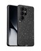 Mous for Samsung Galaxy S25 Case MagSafe Compatible Limitless 60 Black Speckled Fabric Protective Shockproof Phone Cover