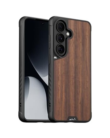 Mous for Samsung Galaxy S25 Case MagSafe Compatible Limitless 60 Walnut Protective Shockproof Phone Cover