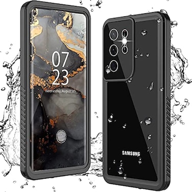 ANTSHARE for Samsung Galaxy S21 Ultra Case WaterproofGalaxy S21 Ultra Case with Screen Protector360 Full Body Heavy Shockproof Rugged Samsung S21 Ultra Phone Case for Women Men BlackClear