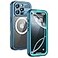 Lanhiem Magnetic for iPhone 16 Pro Max Case IP68 Waterproof Dustproof Case Compatible with Magsafe Builtin Screen Protector Full Body Heavy Duty Rugged Phone Cover 69 inch BlueClear