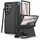 VEGO for ZFold7Case Builtin Screen Protector S Pen Holder Invisible KickstandHinge Protection Support Wireless Charging FullBody Shockproof AntiSlip Hard Case for Samsung Z Fold 7Black