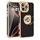 Fingic for iPhone 16 Pro Max Casewith 360Rotatable Ring HolderSupport Magnetic Car MountShiny Plating Gold Slim Thin Soft TPU Bumper Shockproof Case for iPhone 16 Pro Max for Women Men2024Black