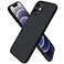 ORNARTO Compatible with iPhone 12 Mini Case Slim Liquid Silicone 3 Layers Full Covered Soft Gel Rubber with Microfiber Case Cover 54 inchBlack