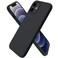 ORNARTO Compatible with iPhone 12 Mini Case Slim Liquid Silicone 3 Layers Full Covered Soft Gel Rubber with Microfiber Case Cover 54 inchBlack
