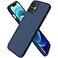 ORNARTO Compatible with iPhone 12 Mini Case Slim Liquid Silicone 3 Layers Full Covered Soft Gel Rubber with Microfiber Case Cover 54 inchNavy Blue