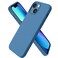 ORNARTO Compatible with iPhone 13 Mini Case Slim Liquid Silicone 3 Layers Full Covered Soft Gel Rubber with Microfiber Case Cover 54 inchBlue