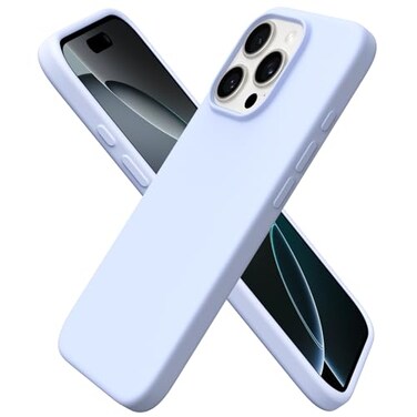 ORNARTO Compatible with iPhone 16 Pro Case 63 Slim Liquid Silicone 3 Layers Soft Gel Rubber Shockproof Protective Cover with AntiScratch Microfiber LiningBaby Blue