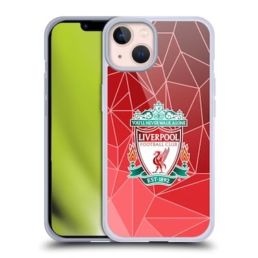 Head Case Designs Officially Licensed Liverpool Football Club Geometric Crest Liverbird 2 Soft Gel Case Compatible with Apple iPhone 13