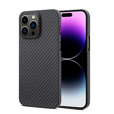 GIMENOHIG Ultra Thin and Light Carbon Fiber Case for Apple iPhone 14 Pro Black