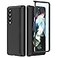 MAKAVO Slim Thin Z Fold 3 Case with Hinge Coverage Screen Protector Matte Hard Shockproof Full Body Protection Phone Cover for Samsung Galaxy Z Fold 3 5G Black