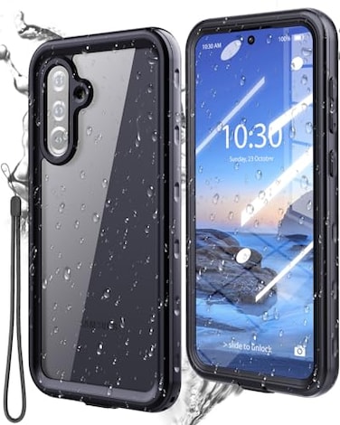 Miimall for Samsung Galaxy A36 5G Phone Case WaterproofIP68 Underwater 360 Full Body Heavy Duty ProtectionBuiltin LensScreen ProtectorMilitary Shockproof Dropproof Dustproof Case for A 36Black