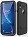 Diverbox for iPhone xr Case WaterproofShockproof Dustproof IP68 FullBody Sturdy with Kickstand Case Builtin Screen ProtectorUnderwater Full Sealed Cover Protective for iPhone xr Black