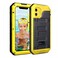 Mitywah Waterproof Case for iPhone 11 Heavy Duty Military Grade Shockproof Cover Builtin Screen Protection Metal Case Full Body Dustproof Strong Rugged Thick for iPhone 11 Yellow