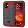 Mitywah Waterproof Case for iPhone 12 Heavy Duty Shockproof Case with Builtin Screen Protector Full Body Underwater Protective Metal Case 61 inch Red
