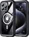 Red2Fire for iPhone 15 Pro Case Waterproof Builtin Screen Protector Camera ProtectorCompatible with MagSafeFull Body ShockproofIP68 WaterproofDustproof Phone Case 61 BlackClear