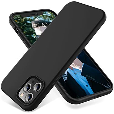 OTOFLY Compatible with iPhone 12 Pro Max Case 67 inch2020Silky and Soft Touch Series Premium Soft Liquid Silicone Rubber FullBody Protective Bumper Case for iPhone 12 Pro Max Black