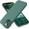OTOFLY Compatible with iPhone 12 Pro Max CaseMilitary Grade Drop Protection AntiScratch Microfiber Lining Silicone Shockproof Protective Phone Case Slim Thin Cover 65 inch Pine Green