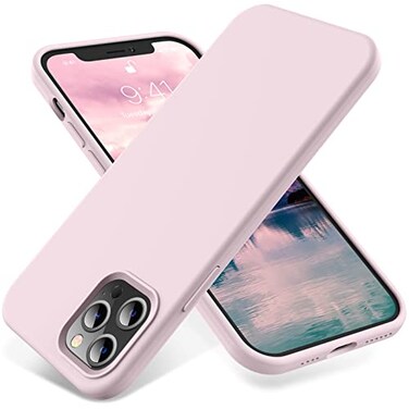 OTOFLY Compatible with iPhone 12 Pro Max Case 67 inch2020Silky and Soft Touch Series Premium Soft Liquid Silicone Rubber FullBody Protective Bumper Case Ice Pink