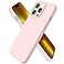 ORNARTO Compatible with iPhone 13 Pro Case 61 Slim Liquid Silicone 3 Layers Full Covered Soft Gel Rubber Case Cover 61 inchChalk Pink