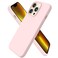 ORNARTO Compatible with iPhone 13 Pro Case 61 Slim Liquid Silicone 3 Layers Full Covered Soft Gel Rubber Case Cover 61 inchChalk Pink