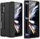 SOUTEM Case for Samsung Galaxy Z Fold 4 5G Magnetic Hinge Protective Case with 3 Adjustable Stand ModesUltra Thin Luxury PC Shockproof AntiScratch Kickstand Cover for Galaxy Z Fold 4 5G Black