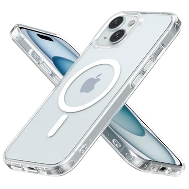 Mobnano for iPhone 15 Case Compatible with MagSafe Crystal Clear Case with Magnetic Ring Multicolor Protective Shockproof Bumpers Not Yellowing Slim Cover for Men Women Clear
