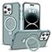 SKYLMW Compatible with iPhone 14 Pro Max Case with Invisible Magnetic ORing Stand MilitaryGrade Translucent Case for iPhone 14 ProMax 67 Compatible with MagSafeGreat Grip Feeling Blue