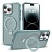 SKYLMW Compatible with iPhone 14 Pro Max Case with Invisible Magnetic ORing Stand MilitaryGrade Translucent Case for iPhone 14 ProMax 67 Compatible with MagSafeGreat Grip Feeling Blue