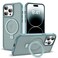 SKYLMW Compatible with iPhone 14 Pro Max Case with Invisible Magnetic ORing Stand MilitaryGrade Translucent Case for iPhone 14 ProMax 67 Compatible with MagSafeGreat Grip Feeling Blue