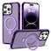 SKYLMW Compatible with iPhone 14 Pro Max Case with Invisible Magnetic ORing Stand MilitaryGrade Translucent Case for iPhone 14 ProMax 67 Compatible with MagSafeGreat Grip Feeling Purple