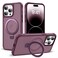 SKYLMW Compatible with iPhone 14 Pro Case with Invisible Magnetic ORing Stand MilitaryGrade Translucent Case for iPhone 14 Pro 61 Compatible with MagSafeGreat Grip Feeling Wine Red