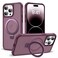 SKYLMW Compatible with iPhone 14 Pro Case with Invisible Magnetic ORing Stand MilitaryGrade Translucent Case for iPhone 14 Pro 61 Compatible with MagSafeGreat Grip Feeling Wine Red