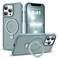 SKYLMW Compatible with iPhone 12 Pro Max Case iPhone 13 Pro Max Case with Invisible Magnetic ORing Stand Translucent Phone Cases 67 Compatible with MagSafeGreat Grip Feeling Blue