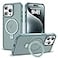 SKYLMW Compatible with iPhone 15 Pro Max Case with Invisible Magnetic ORing Stand MilitaryGrade Translucent Case for iPhone 15 ProMax 67 Compatible with MagSafeGreat Grip Feeling Blue