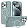 SKYLMW Compatible with iPhone 15 Pro Max Case with Invisible Magnetic ORing Stand MilitaryGrade Translucent Case for iPhone 15 ProMax 67 Compatible with MagSafeGreat Grip Feeling Blue