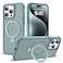 SKYLMW Compatible with iPhone 15 Pro Max Case with Invisible Magnetic ORing Stand MilitaryGrade Translucent Case for iPhone 15 ProMax 67 Compatible with MagSafeGreat Grip Feeling Blue