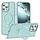SKYLMW Compatible with iPhone 16 Pro Max Case with Invisible Magnetic ORing Stand MilitaryGrade Translucent Case for iPhone 16 ProMax 69 Compatible with MagSafeGreat Grip Feeling Blue