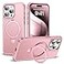 SKYLMW Compatible with iPhone 15 Pro Max Case with Invisible Magnetic ORing Stand MilitaryGrade Case for iPhone 15 ProMax 67 Compatible with MagSafeGreat Grip Feeling Rose Gold