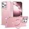 SKYLMW Compatible with iPhone 16 Pro Case with Invisible Magnetic ORing Stand MilitaryGrade Case for iPhone 16 Pro 63 Compatible with MagSafeGreat Grip Feeling Rose Gold