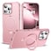 SKYLMW Compatible with iPhone 16 Pro Case with Invisible Magnetic ORing Stand MilitaryGrade Case for iPhone 16 Pro 63 Compatible with MagSafeGreat Grip Feeling Rose Gold