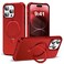 SKYLMW Compatible with iPhone 14 Pro Max Case with Invisible Magnetic ORing Stand MilitaryGrade Case for iPhone 14 ProMax 67 Compatible with MagSafeGreat Grip Feeling Red