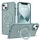 SKYLMW Compatible with iPhone 13 Case iPhone 14 Case with Invisible Magnetic ORing Stand Translucent Phone Cases for 13 14 61 Compatible with MagSafeGreat Grip Feeling Blue