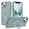 SKYLMW Compatible with iPhone 13 Case iPhone 14 Case with Invisible Magnetic ORing Stand Translucent Phone Cases for 13 14 61 Compatible with MagSafeGreat Grip Feeling Blue