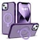 SKYLMW Compatible with iPhone 13 Case iPhone 14 Case with Invisible Magnetic ORing Stand Translucent Phone Cases for 13 14 61 Compatible with MagSafeGreat Grip Feeling Purple