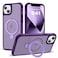 SKYLMW Compatible with iPhone 13 Case iPhone 14 Case with Invisible Magnetic ORing Stand Translucent Phone Cases for 13 14 61 Compatible with MagSafeGreat Grip Feeling Purple