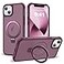 SKYLMW Compatible with iPhone 13 Case iPhone 14 Case with Invisible Magnetic ORing Stand Translucent Phone Cases for 13 14 61 Compatible with MagSafeGreat Grip Feeling Wine Red