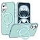 SKYLMW Compatible with iPhone 16 Case with Invisible Magnetic ORing Stand MilitaryGrade Translucent Case for iPhone 16 61 Compatible with MagSafeGreat Grip Feeling Blue